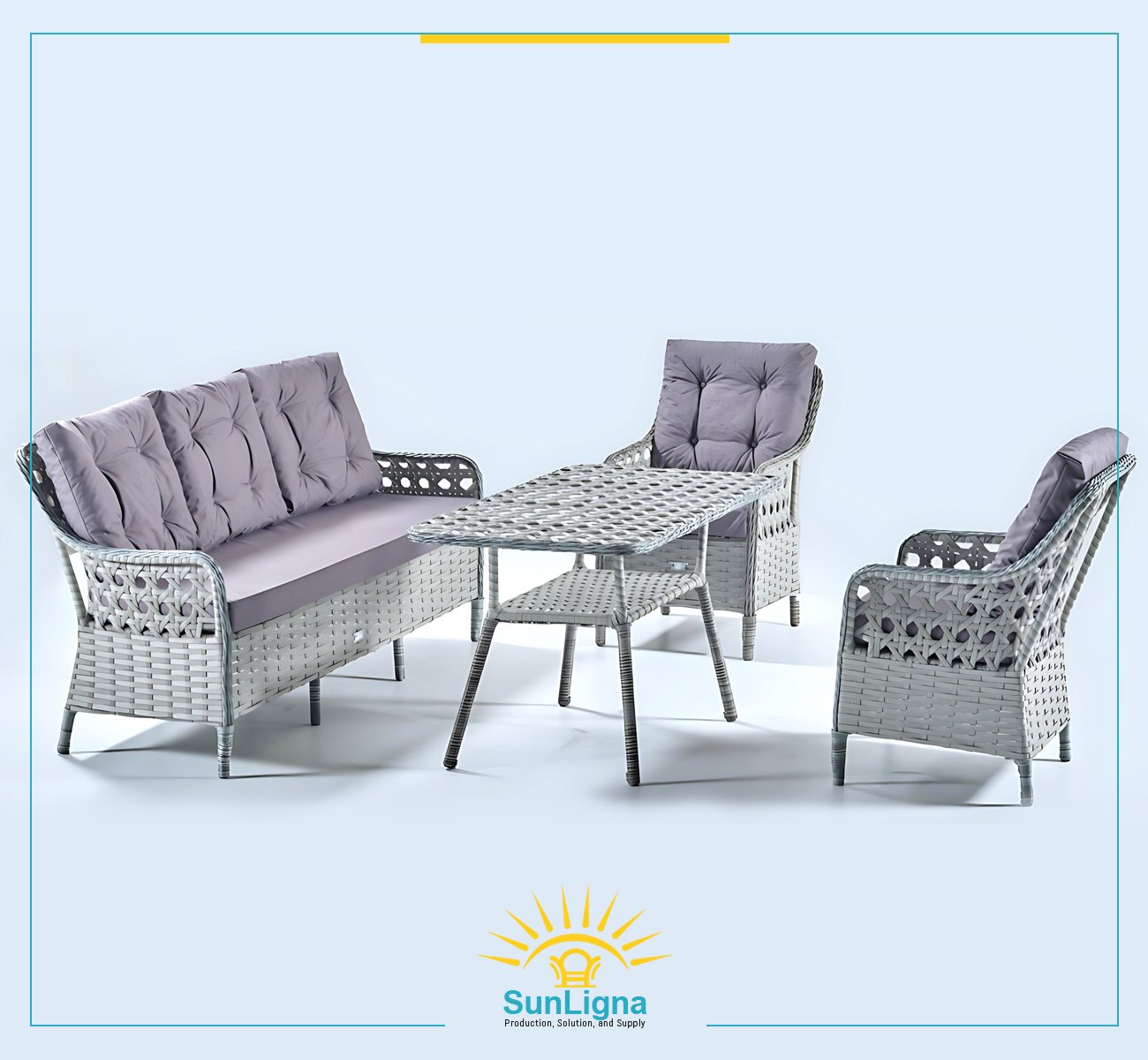 3-Seater Outdoor Lounge Set