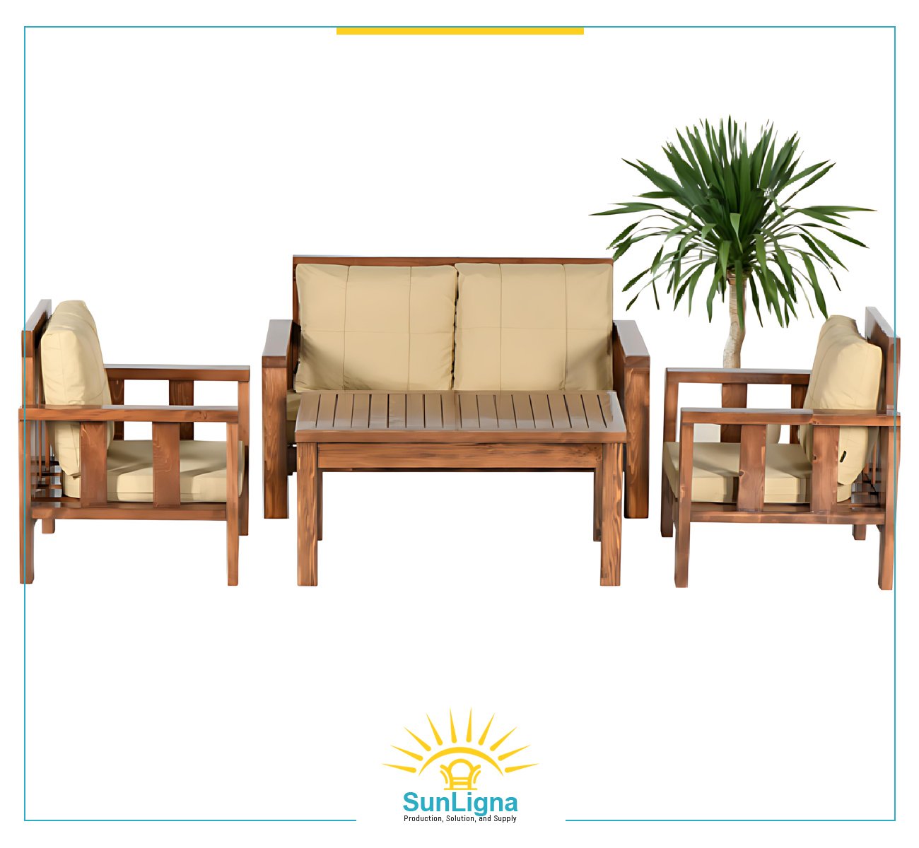 2-Seater Outdoor Lounge Set