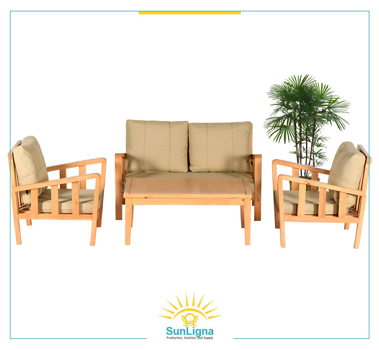 2-Seater Outdoor Lounge Set