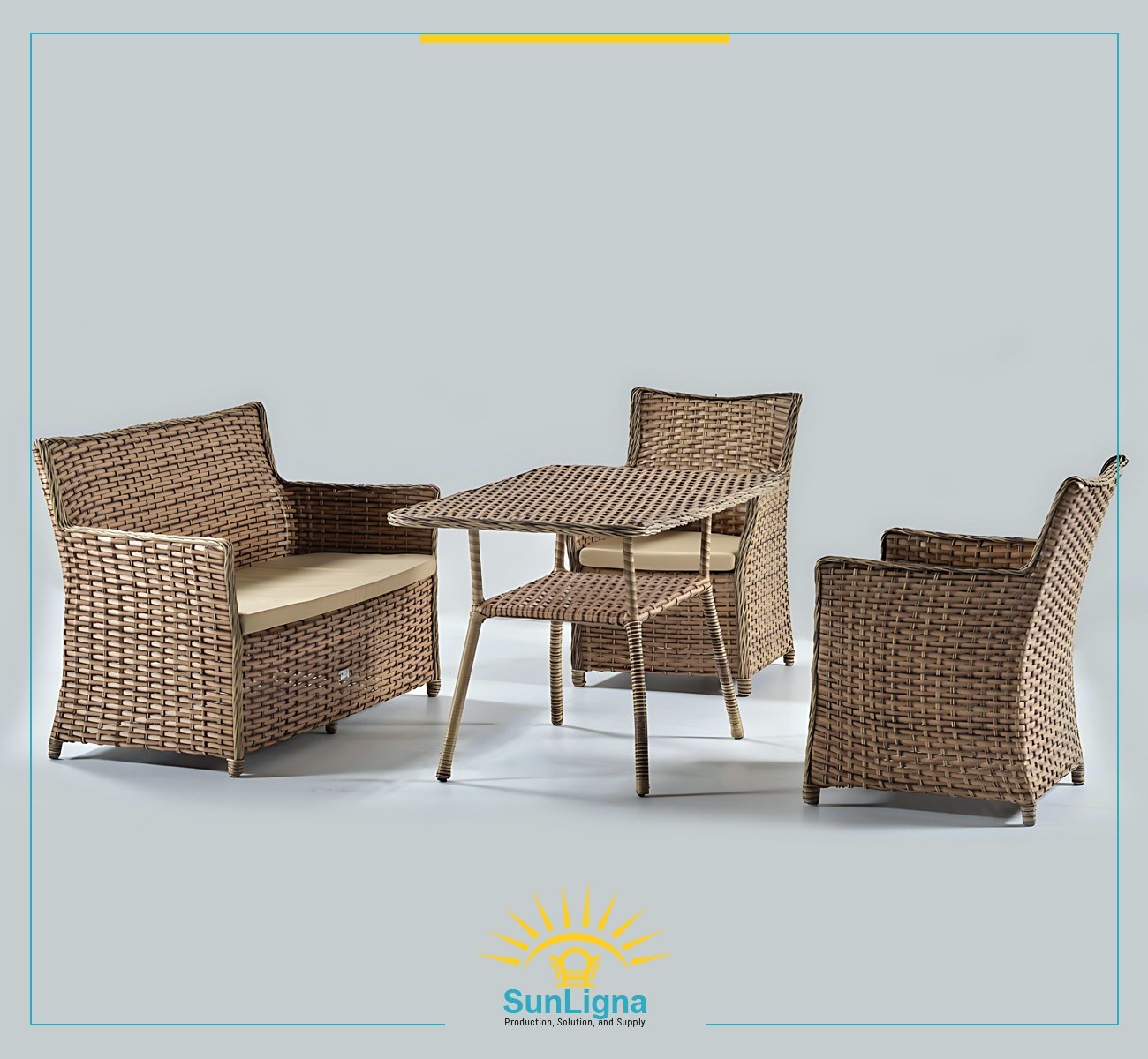 2-Seater Outdoor Lounge Set