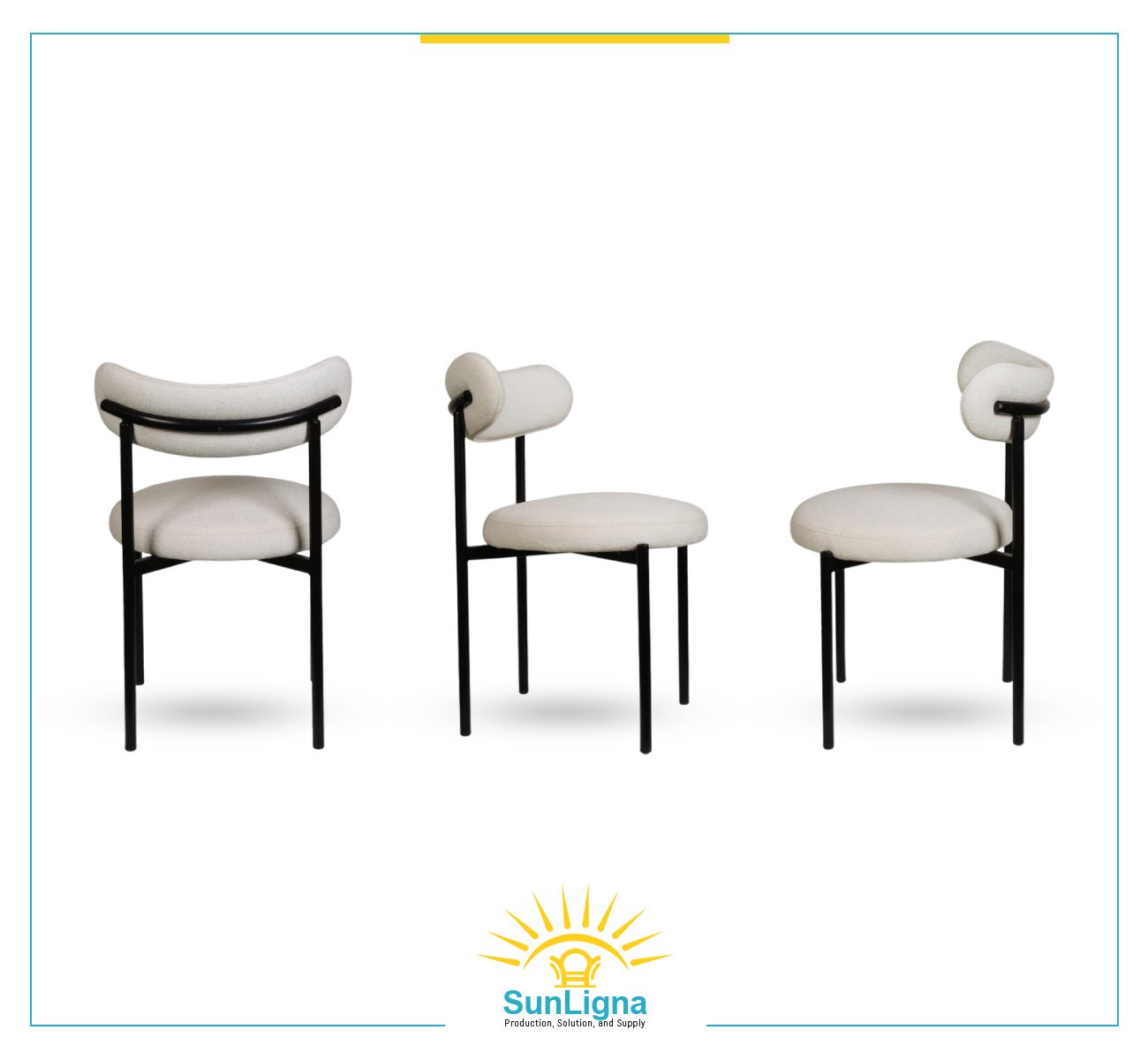 Upholstered Metal Dining Chairs 