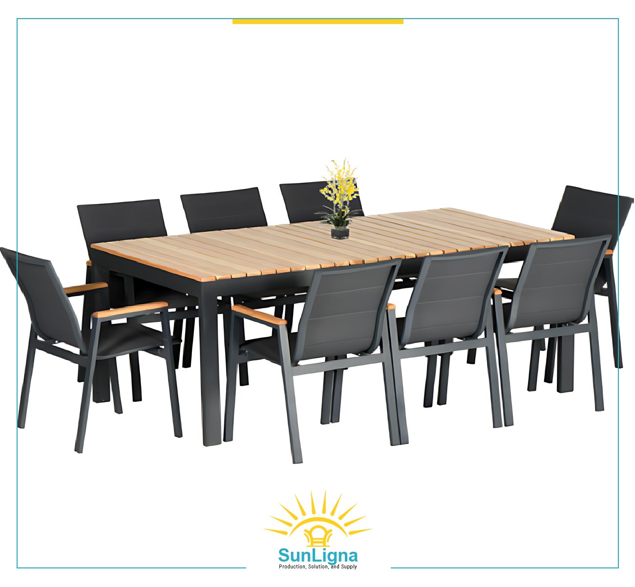 Outdoor Dining  Table Set 100x200